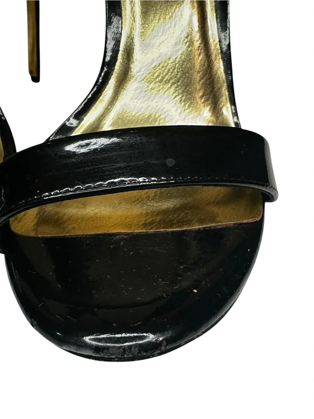Ted Baker London Black Patent Leather Stiletto Mule Heels Size 38 US 7.5